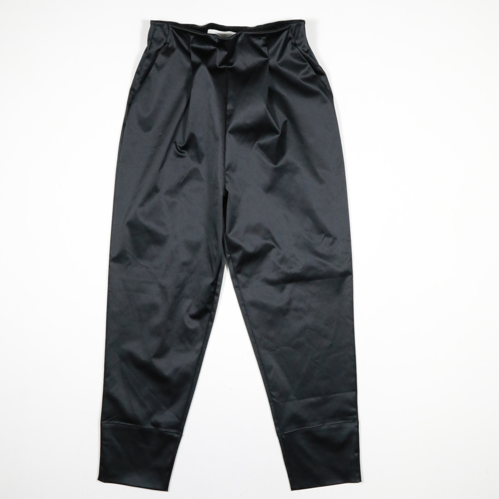 ADAY Satin Womens Straight Leg Pant Size:S Black